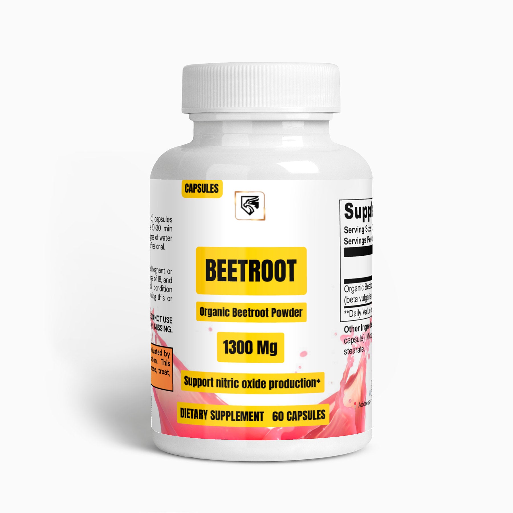 Organic Beetroot Supplement – 60 Vegan Capsules