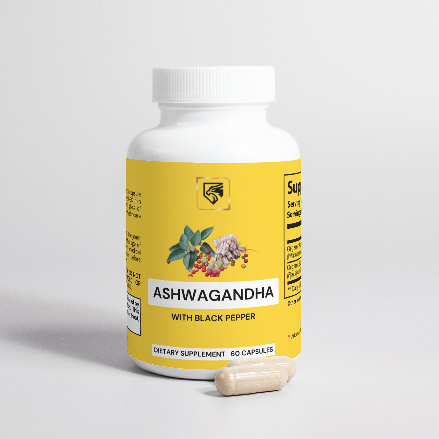 Organic Ashwagandha Supplement – Supports General Wellness (60 Capsules)