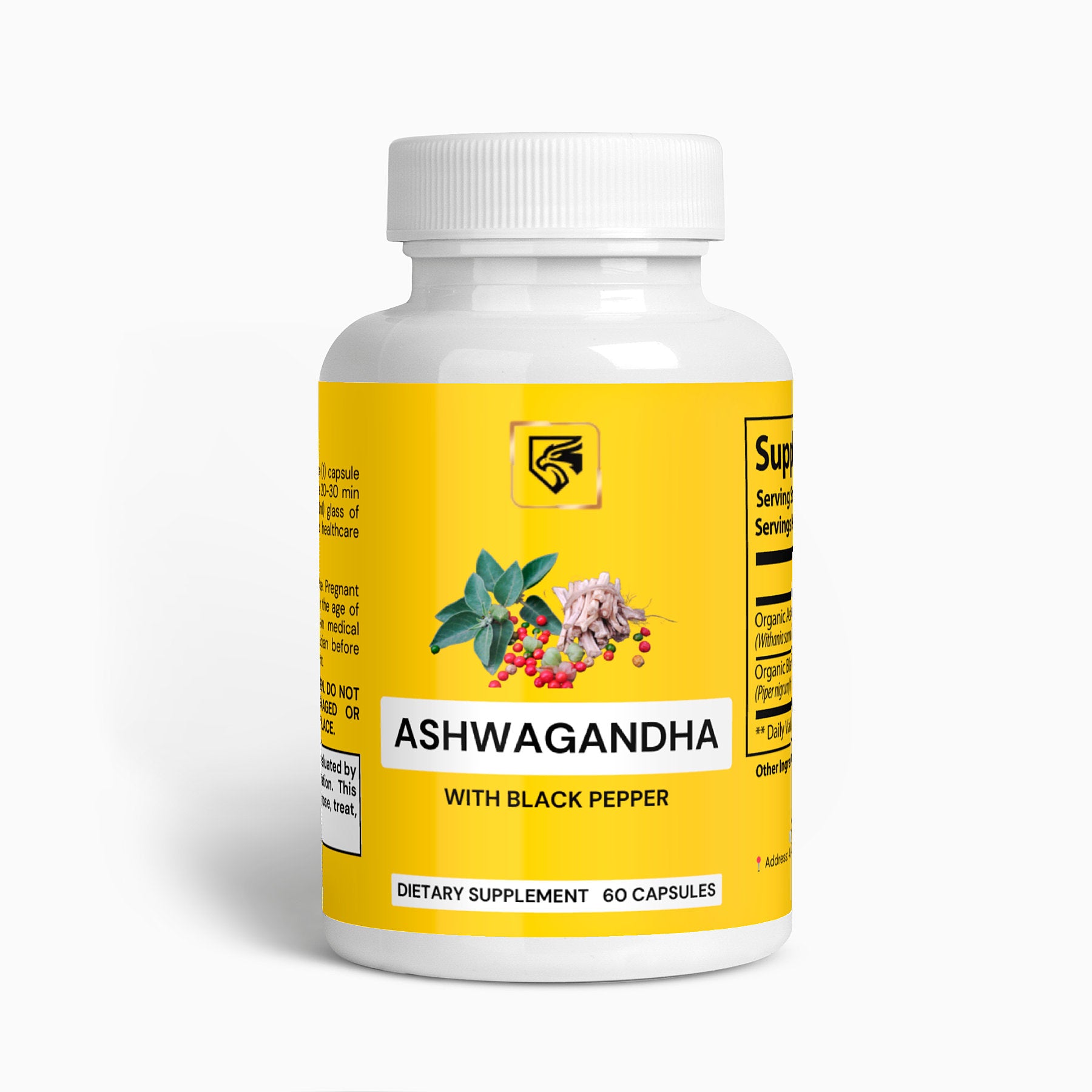 Organic Ashwagandha Supplement – Supports General Wellness (60 Capsules)