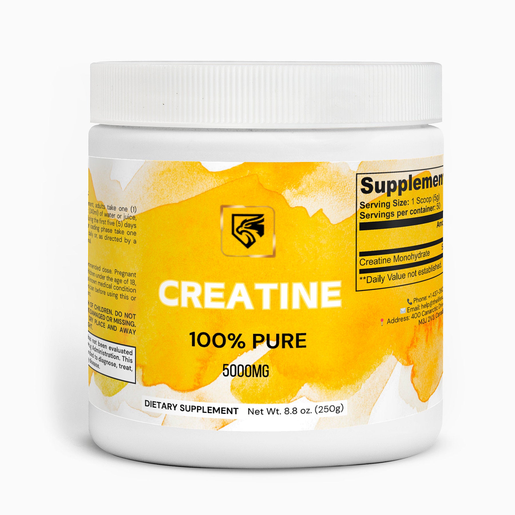 Pure Creatine Monohydrate – 5000mg per Serving