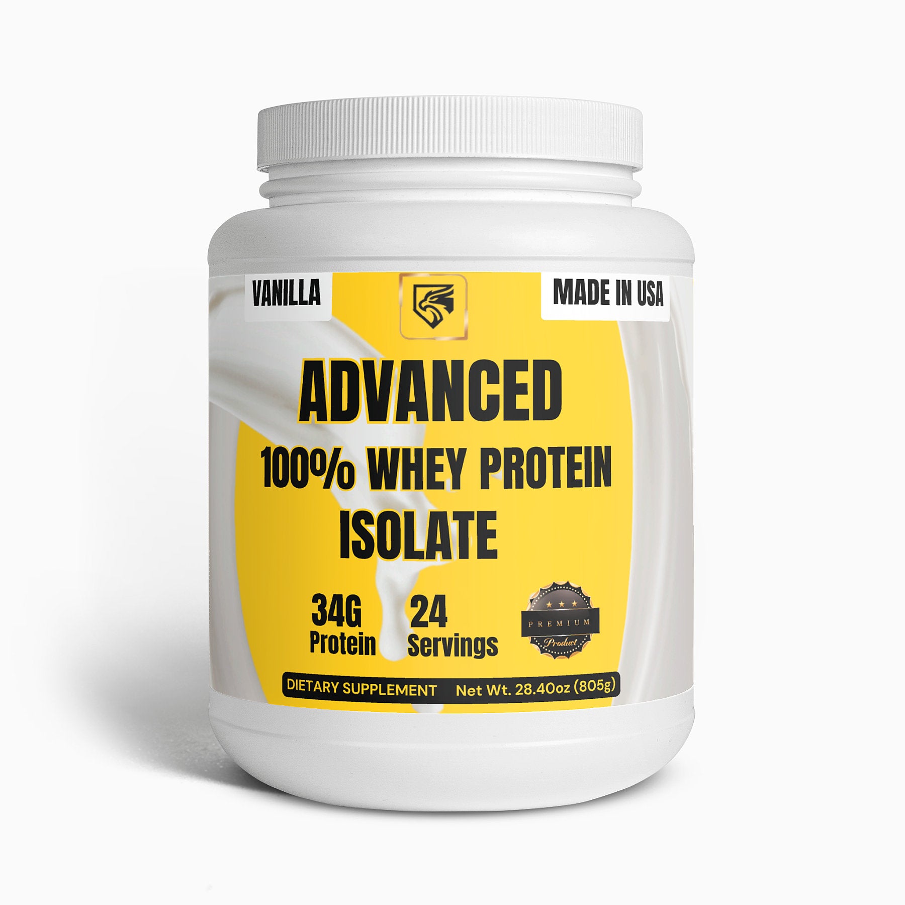 Advanced 100% Whey Protein Isolate - Vanilla Flavor | High-Quality Protein Supplement