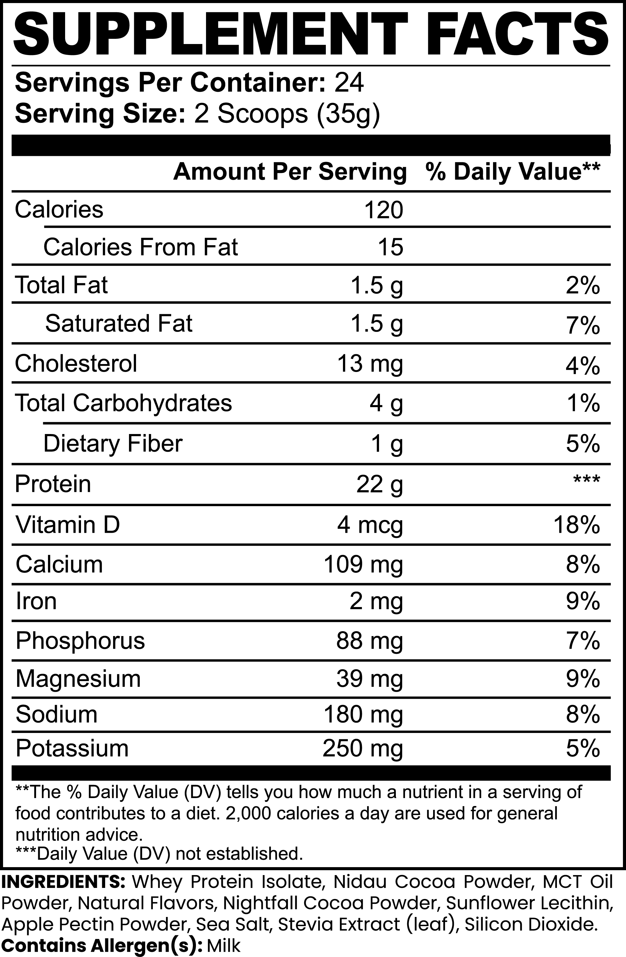 Advanced 100% Whey Protein Isolate (Chocolate) – 29.60 oz (839g)